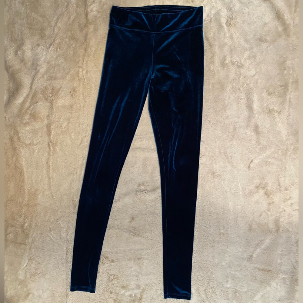 Garage Teal Velour Leggings